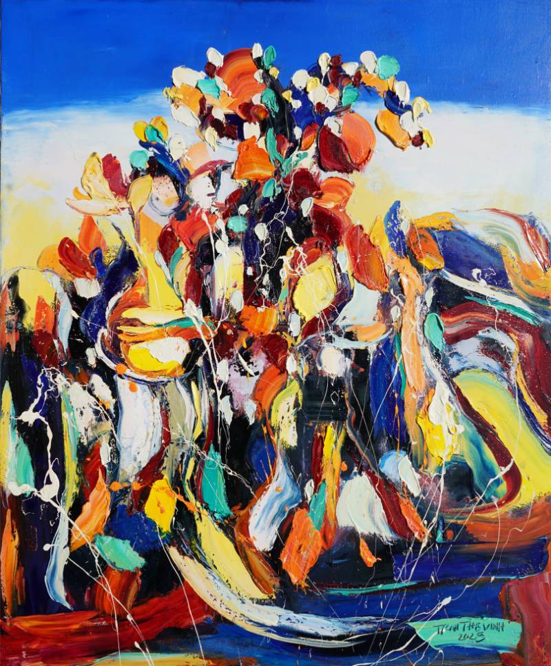 Vũ điệu 26 Size: 100 x 120 cm Material: Acrylic Artist: Trần Thế Vĩnh Year: 2025