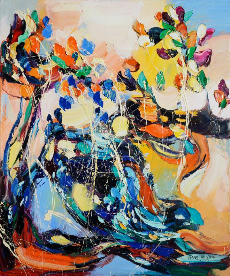Vũ điệu 27 Size: 100 x 120 cm Material: Acrylic Artist: Trần Thế Vĩnh Year: 2025