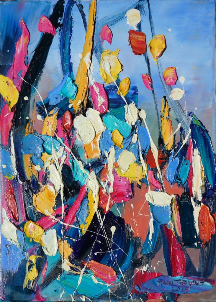 Vũ điệu 7 Size: 50 x 70 cm Material: Acrylic Artist: Trần Thế Vĩnh Year: 2025