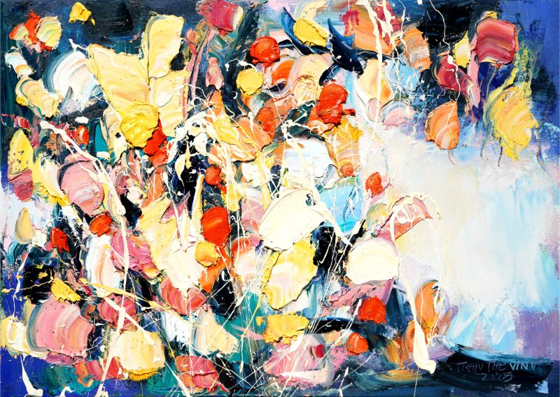 Vũ điệu 8 Size: 50 x 70 cm Material: Acrylic Artist: Trần Thế Vĩnh Year: 2025