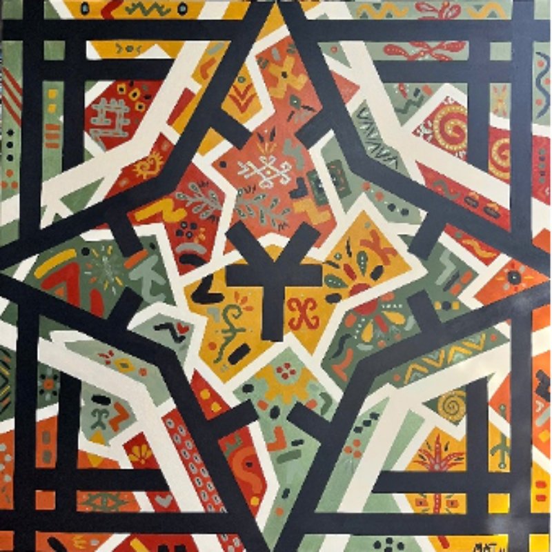 Beyond Size: 120 x 120 cm Material: Acrylic paint Artist: Mathilde Granveau Year: 2025