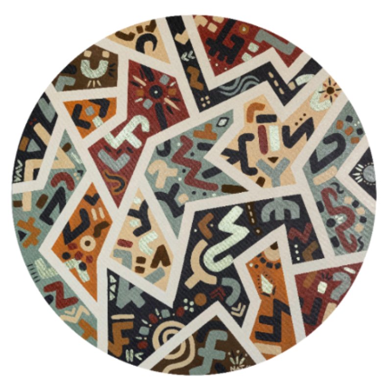 Bloom Size: 80 x 80 cm Material: Acrylic paint Artist: Mathilde Granveau Year: 2024