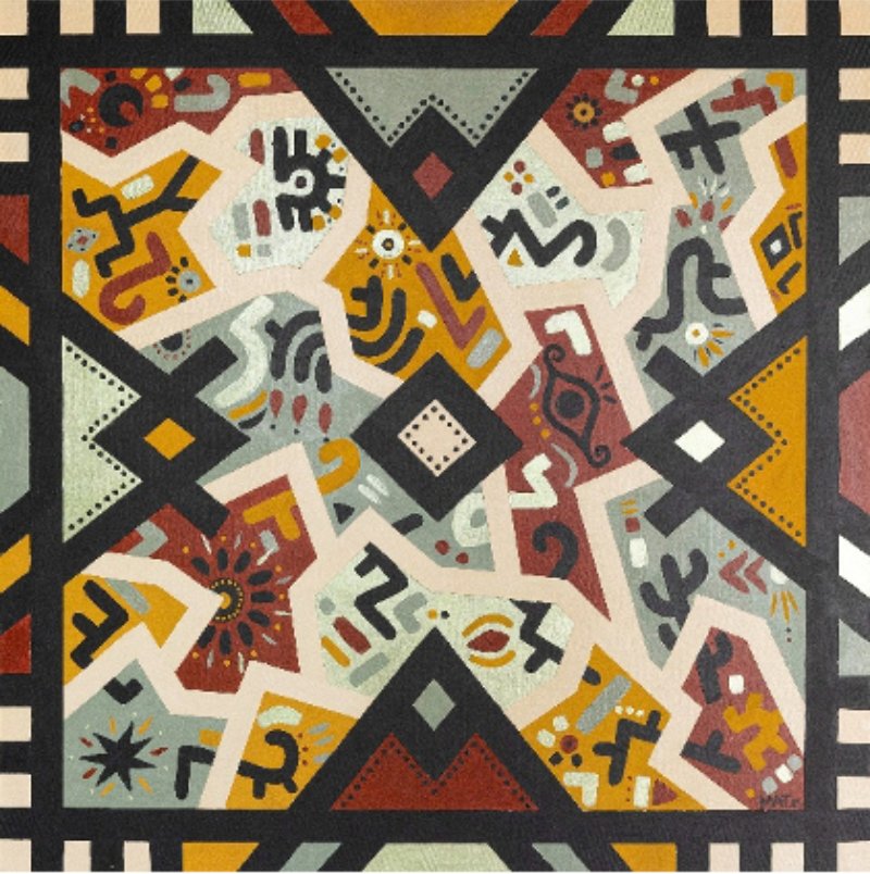 Fusion Size: 80 x 80 cm Material: Acrylic paint Artist: Mathilde Granveau Year: 2024