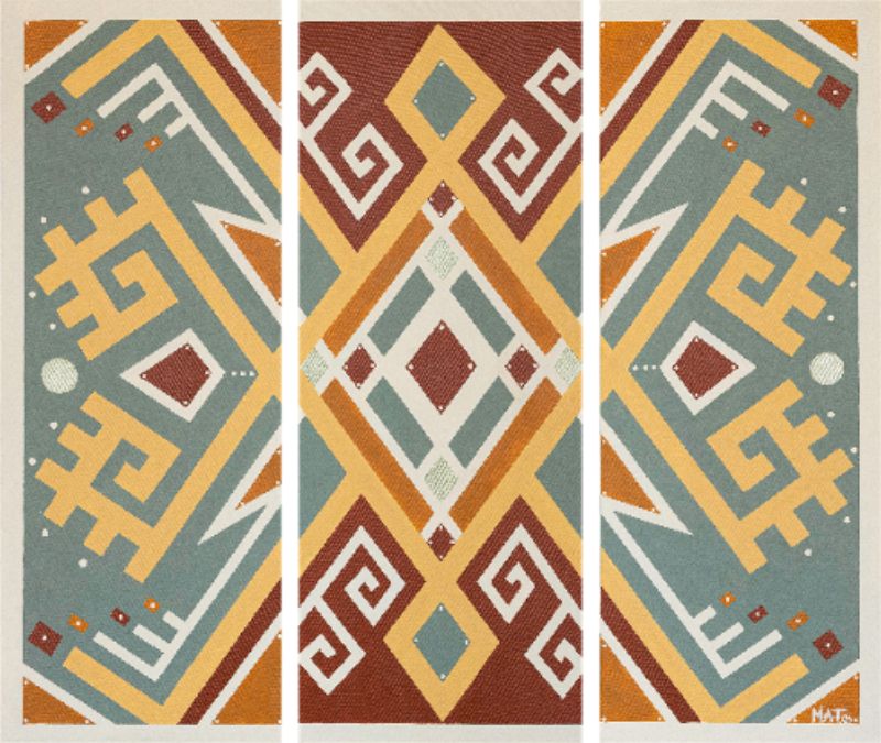 Kriti Size: 90 x 80 cm Material: Acrylic paint Artist: Mathilde Granveau Year: 2024