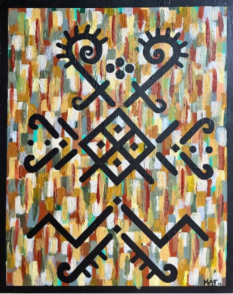 Totem Size: 100 x 80 cm Material: Acrylic paint Artist: Mathilde Granveau Year: 2025