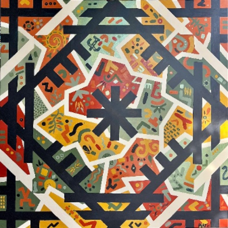 Within Size: 120 x 120 cm Material: Acrylic paint Artist: Mathilde Granveau Year: 2025