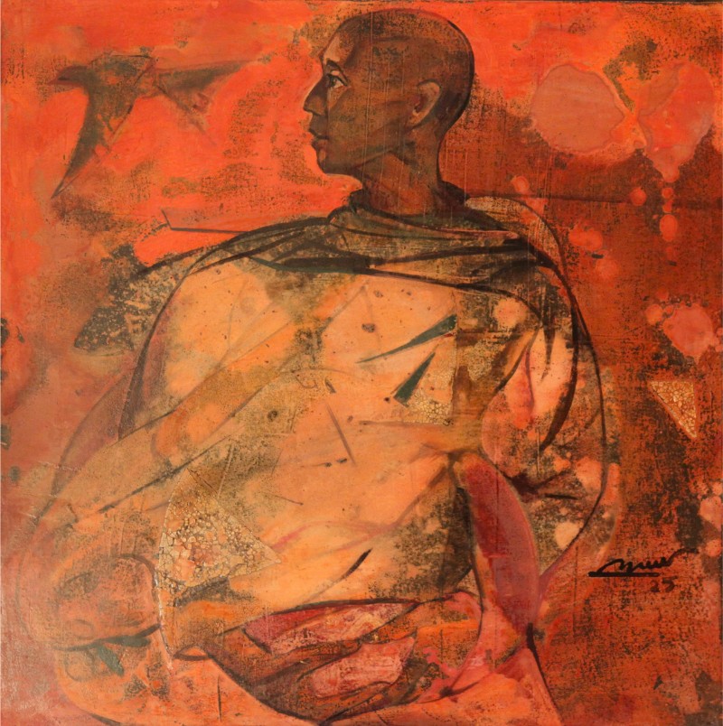 Chân dung Size: 60 x 60 cm Material: Oil Painting Artist: Hải Triều Year: 2025