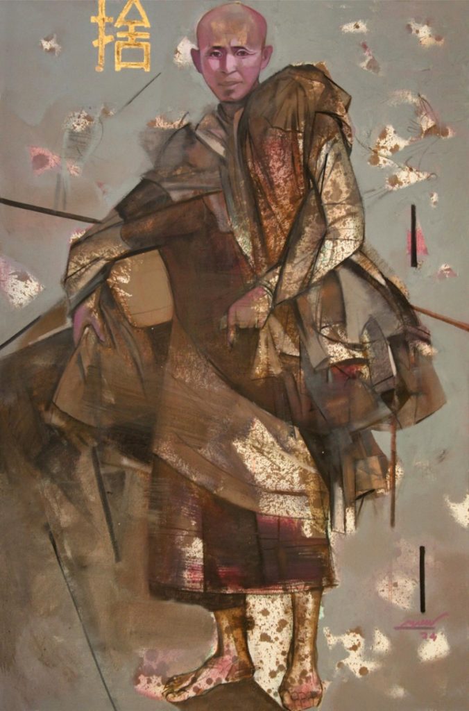 Chân dung hành giả Size: 100 x 170 cm Material: Oil Painting Artist: Hải Triều Year: 2025