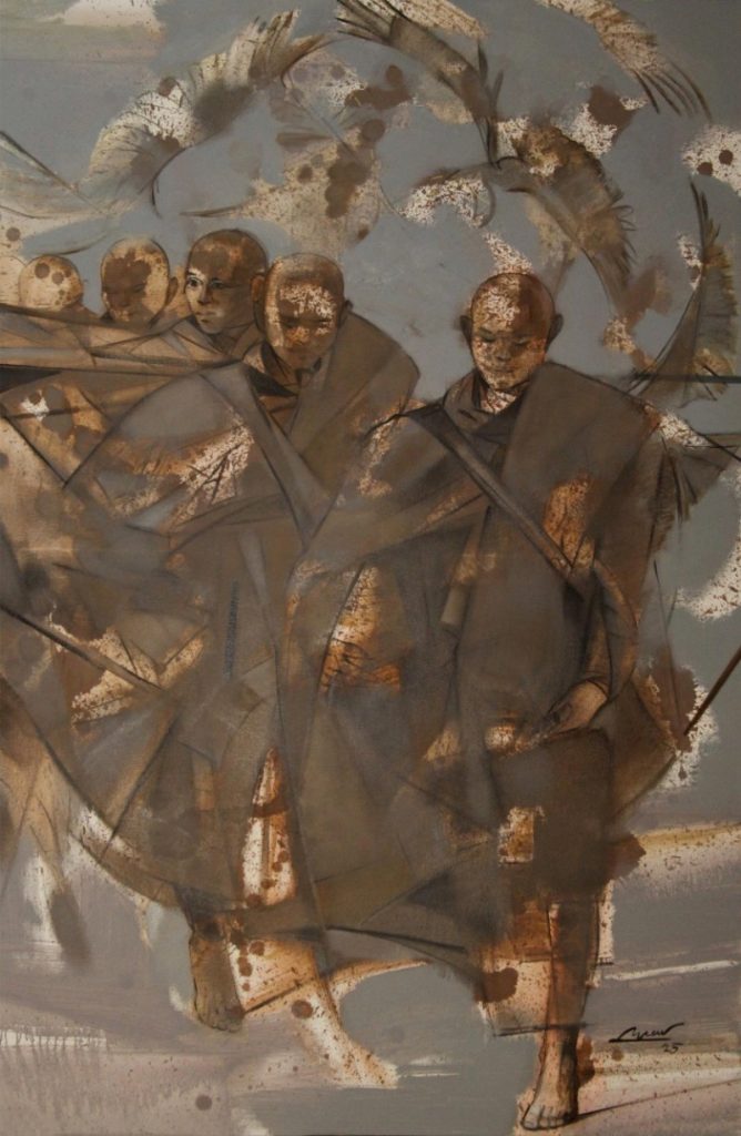 Chuyển động bước đi Size: 100 x 150 cm Material: Oil Painting Artist: Hải Triều Year: 2025