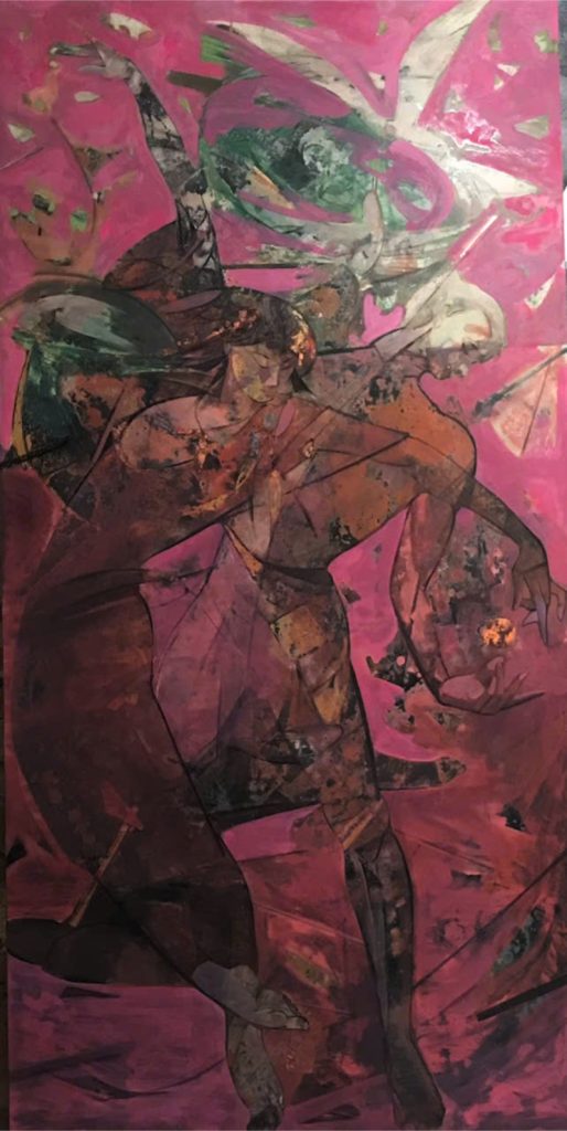 Chuyển động Size: 100 x 200 cm Material: Lacquer Artist: Hải Triều Year: 2024