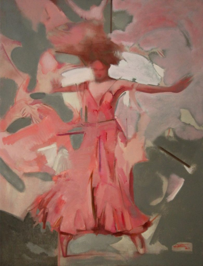 Ngôn ngữ cơ thể Size: 100 x 130 cm Material: Oil Painting Artist: Hải Triều Year: 2024