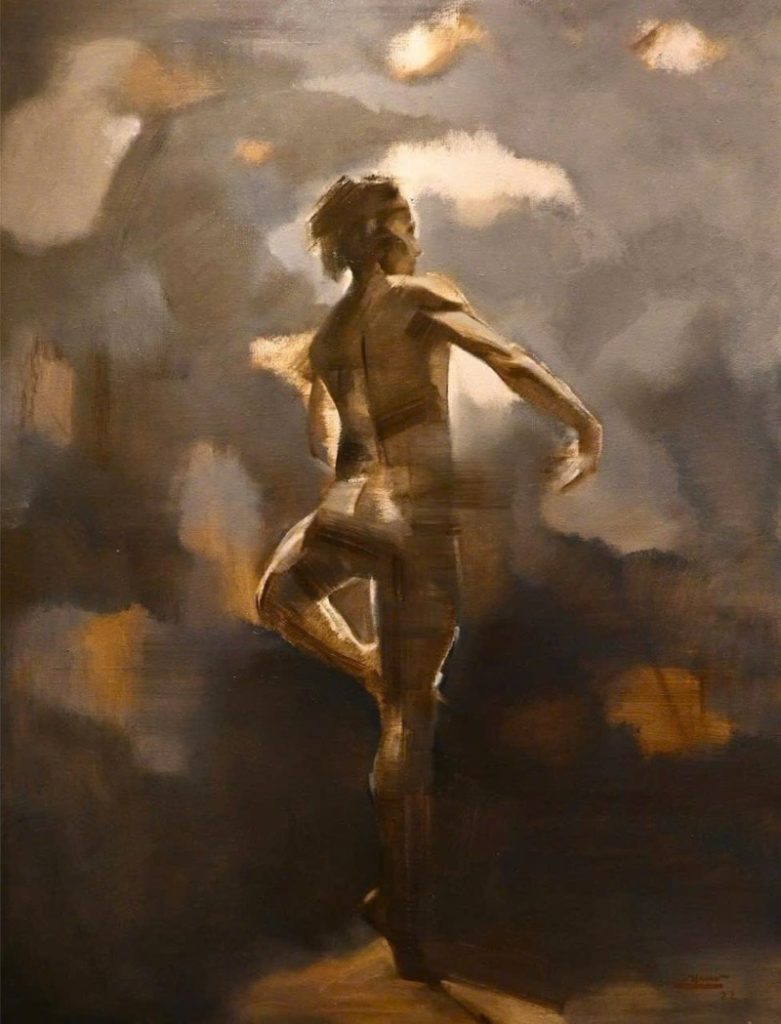 Nhẹ như mây Size: 100 x 130 cm Material: Oil Painting Artist: Hải Triều Year: 2023